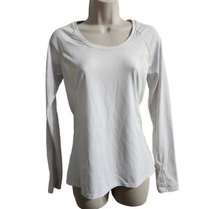 FABLETICS Long Sleeve Workout Top White Yellow Size XS